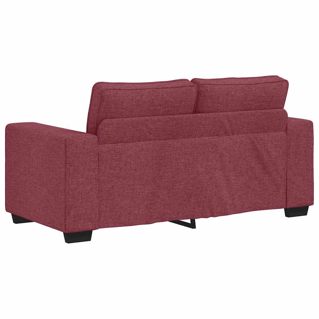 Dvodijelni set sofa s jastucima, tkanina boje vina