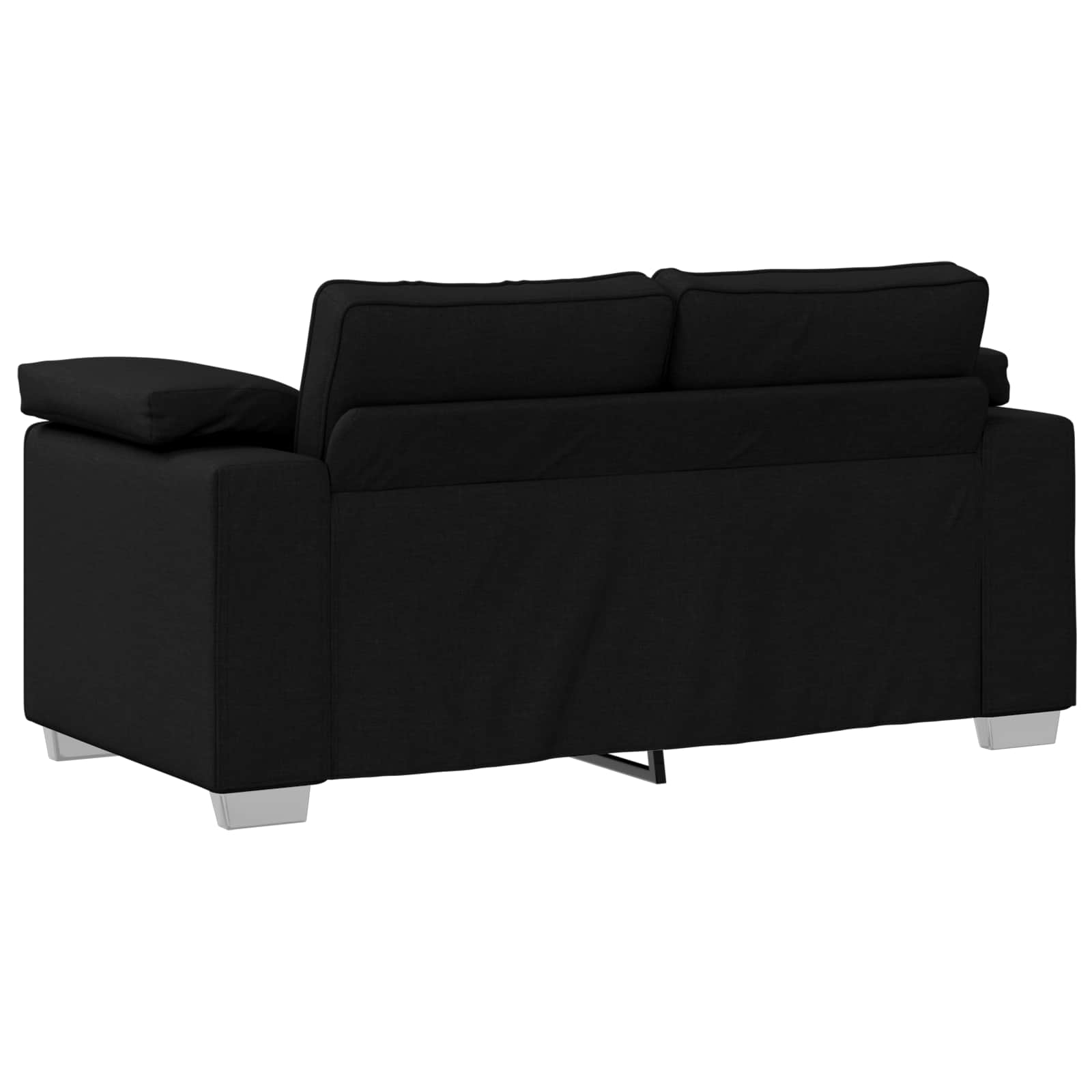 Sofa 2 pcs Crna 219 x 80 x 82 cm tkanina