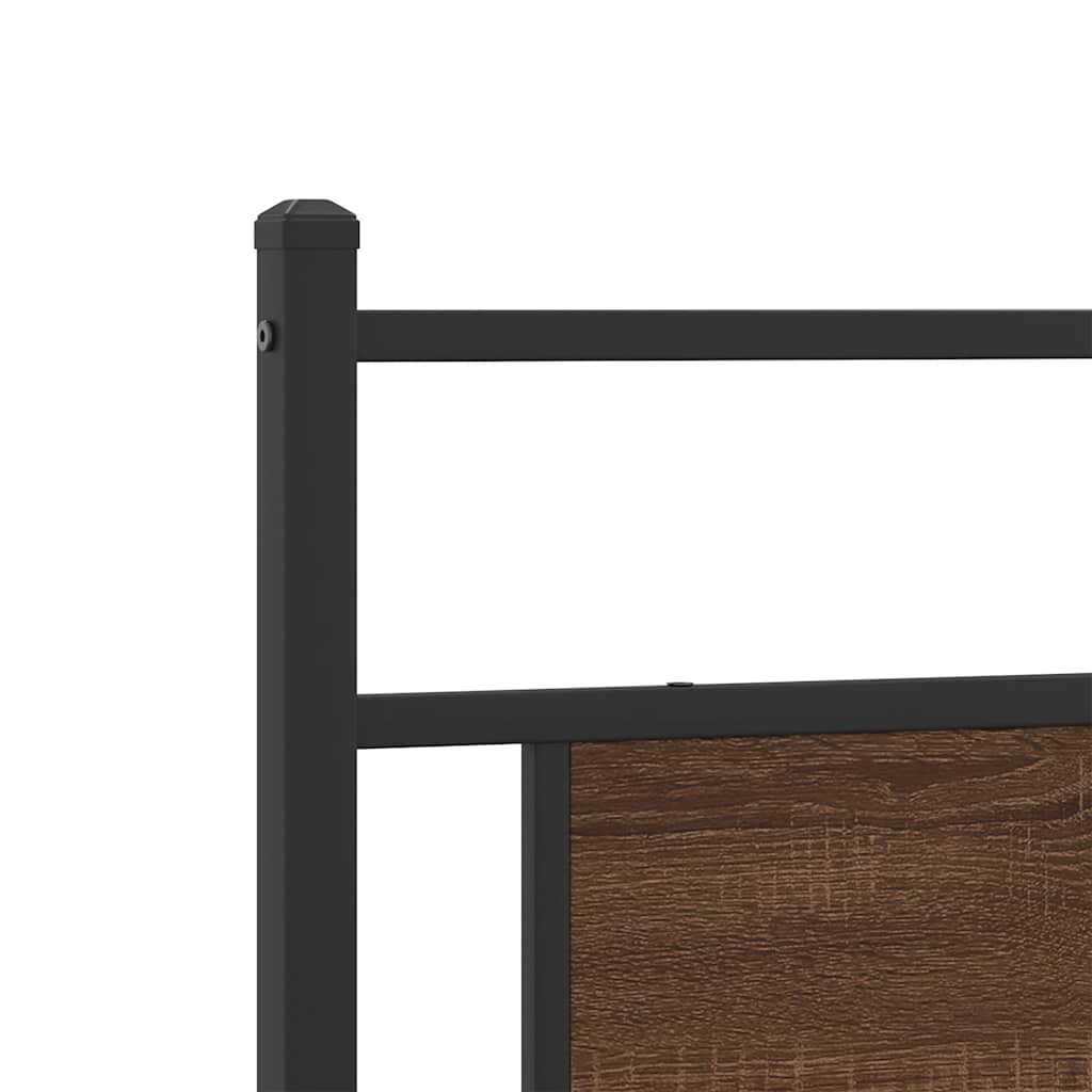 Okvir kreveta bez madraca smeđa boja hrasta 100 x 200 cm drveni