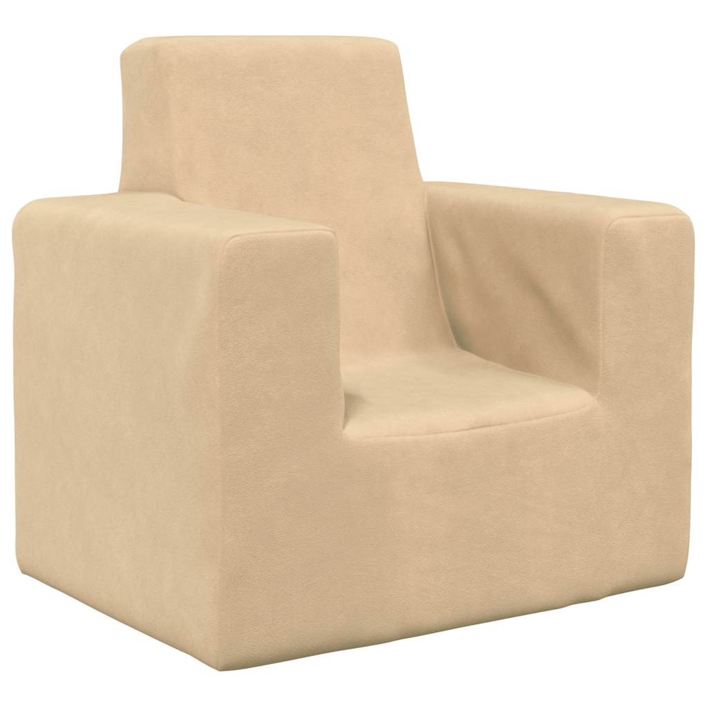 Dječja fotelja krem od mekanog pliša Krema Chair