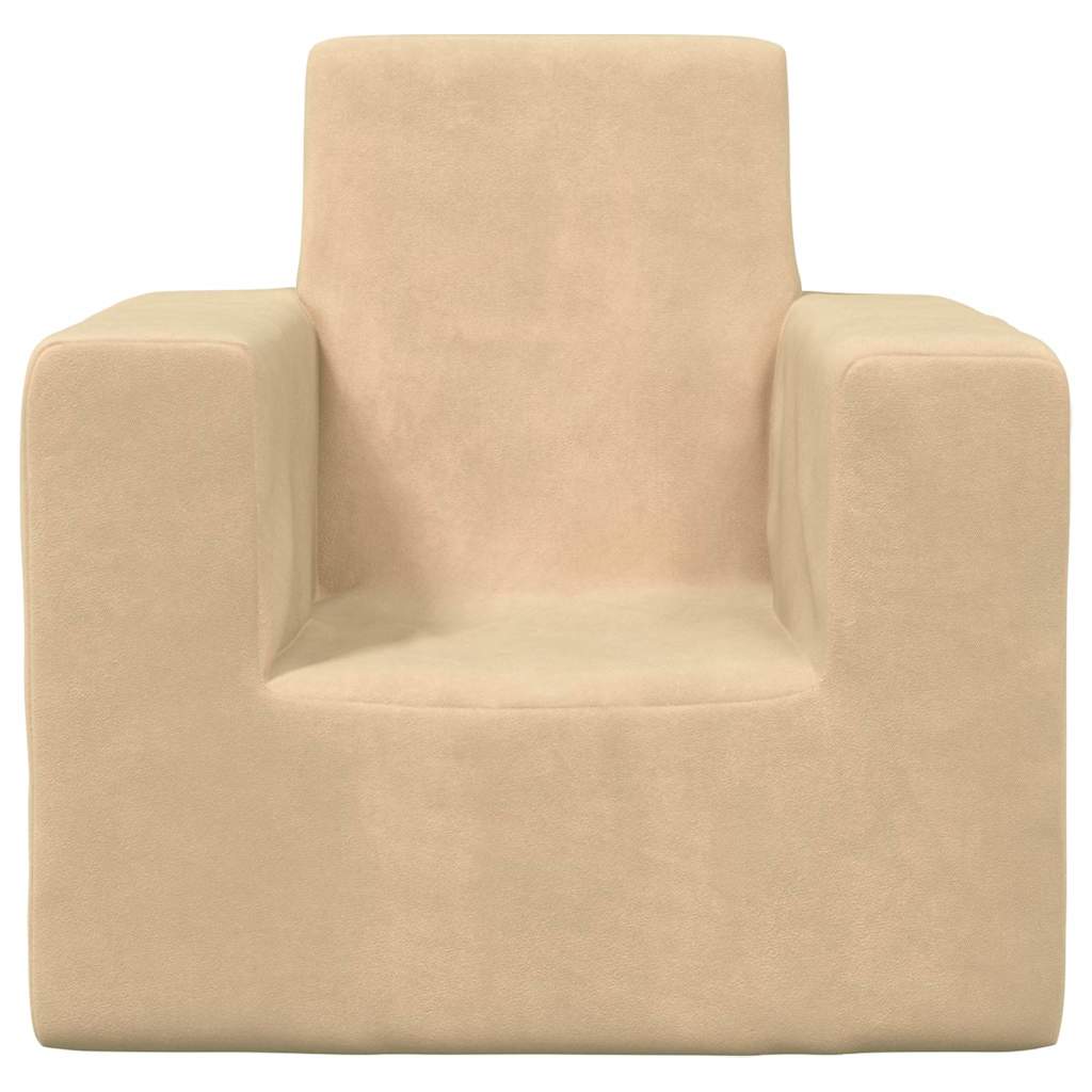 Dječja fotelja krem od mekanog pliša Krema Chair