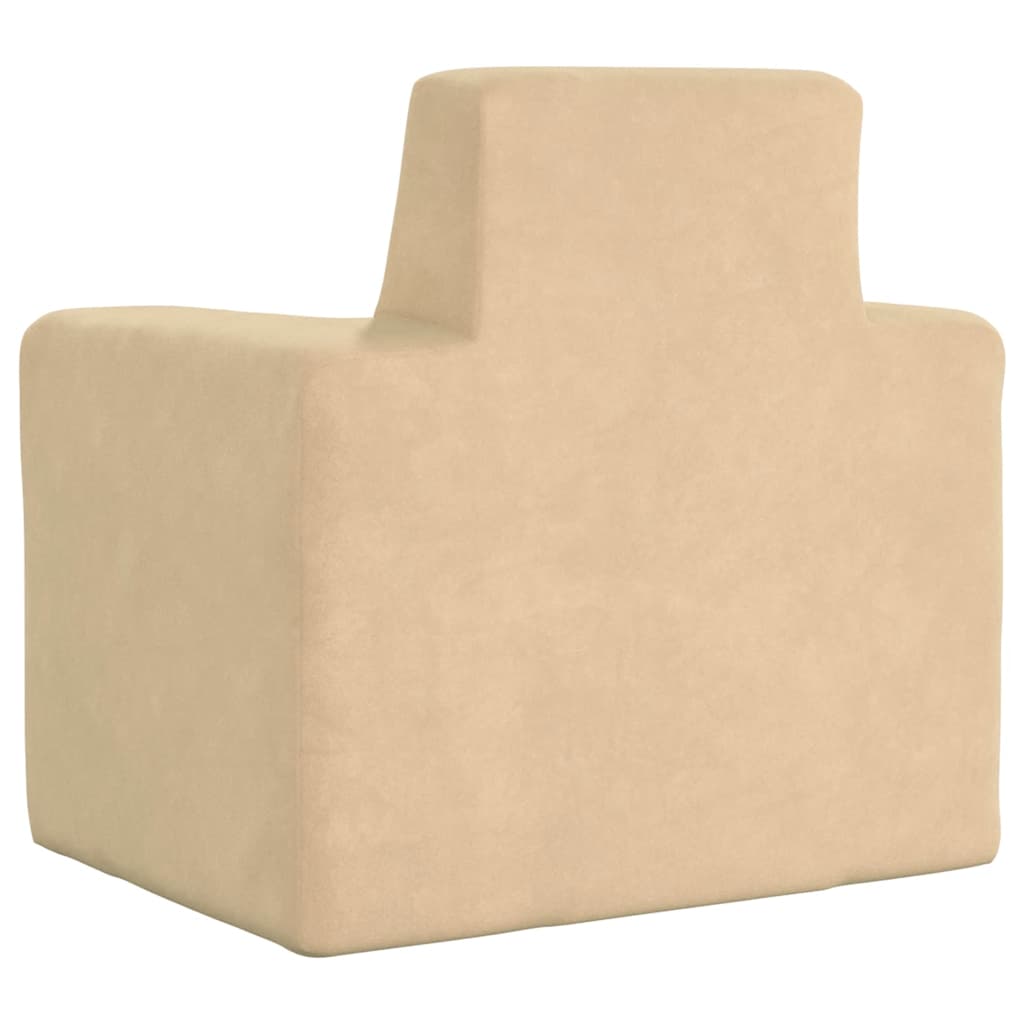 Dječja fotelja krem od mekanog pliša Krema Chair