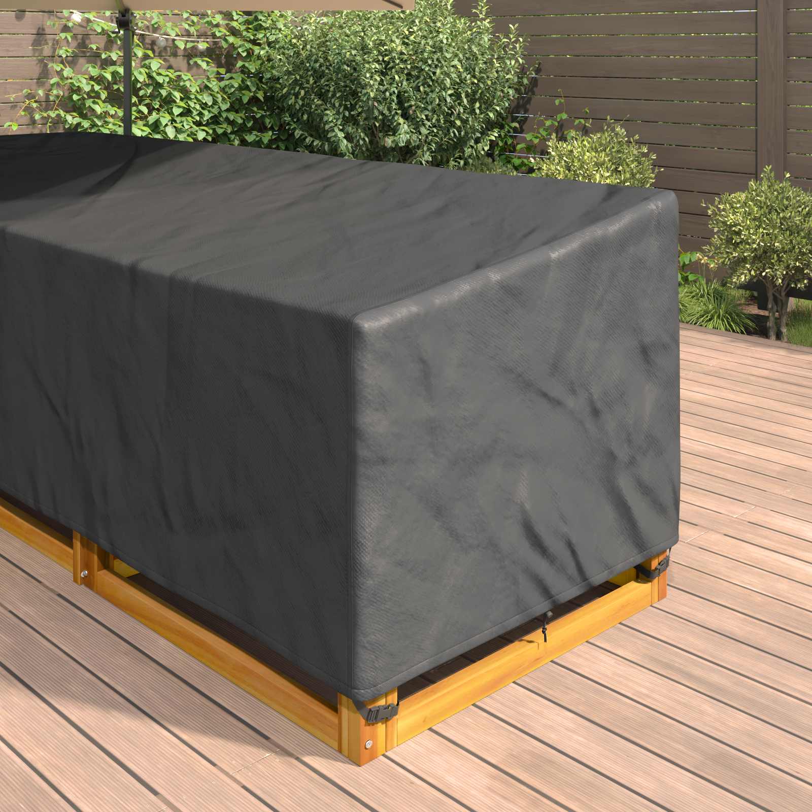 Pokrov za namještaj Crna 355 x 275 x 80 cm 600D Oxford tkanina