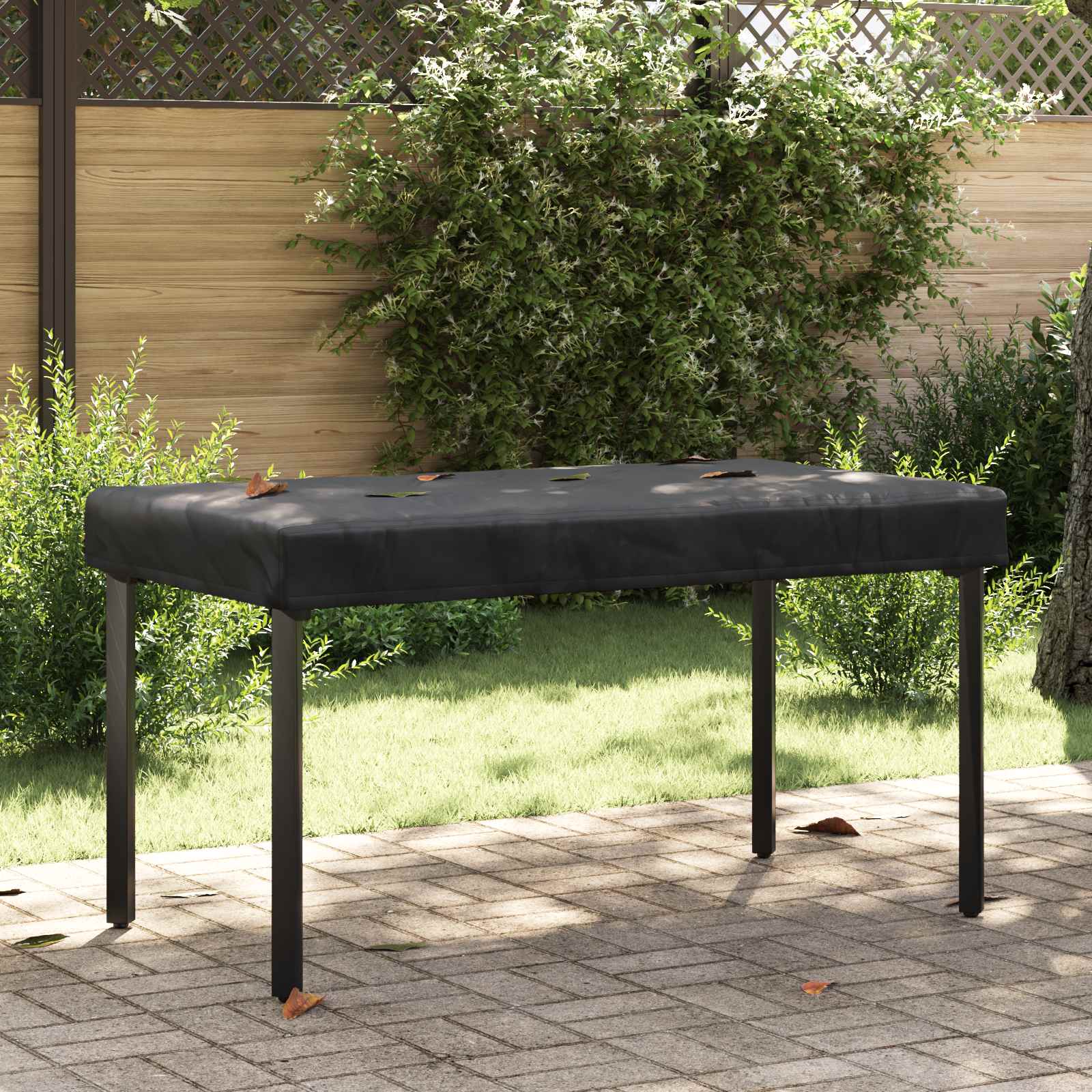 Pokrov za stol Jednobojno Crna 122 x 72 x 15 cm tkanina