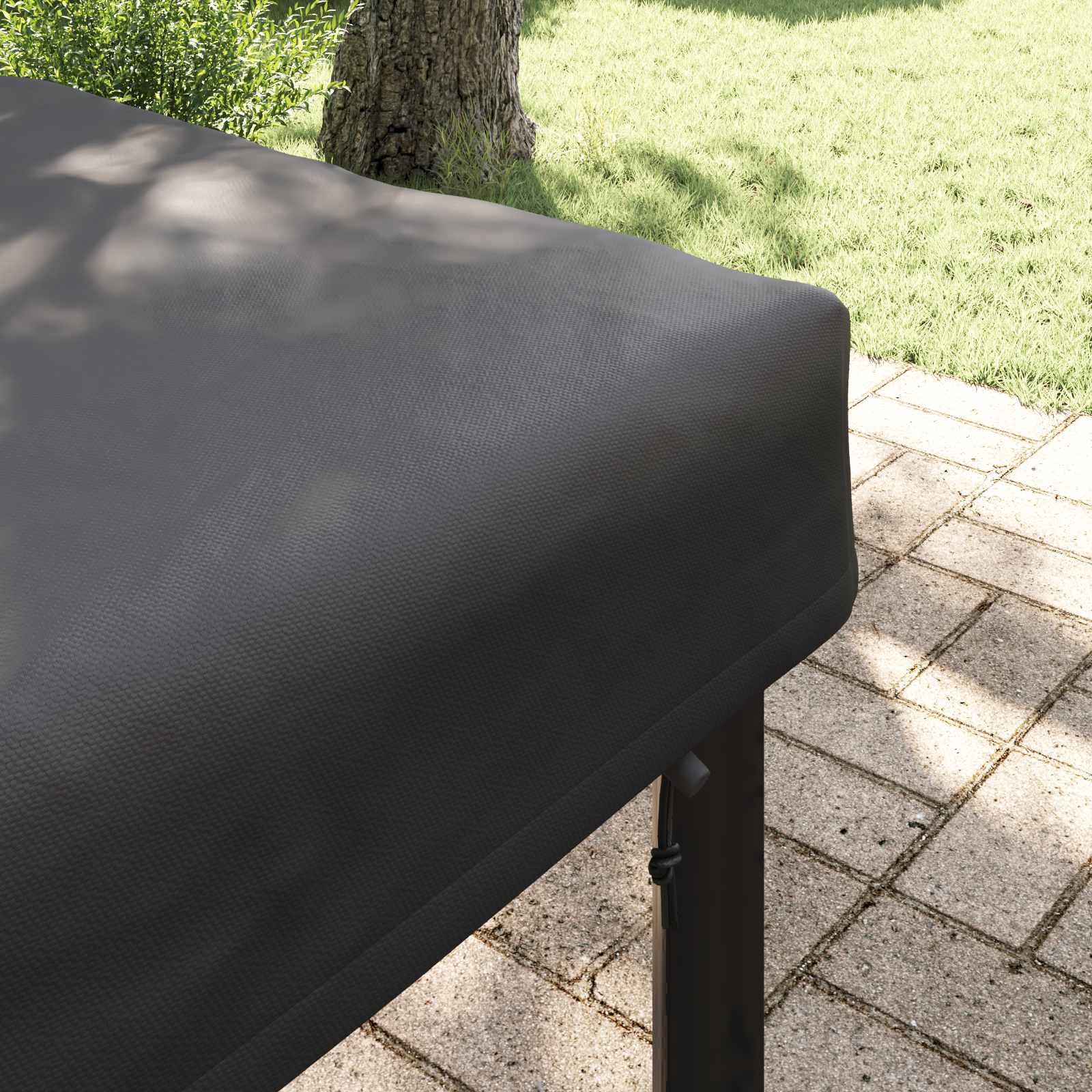 Pokrov za stol Jednobojno Crna 152 x 92 x 15 cm tkanina