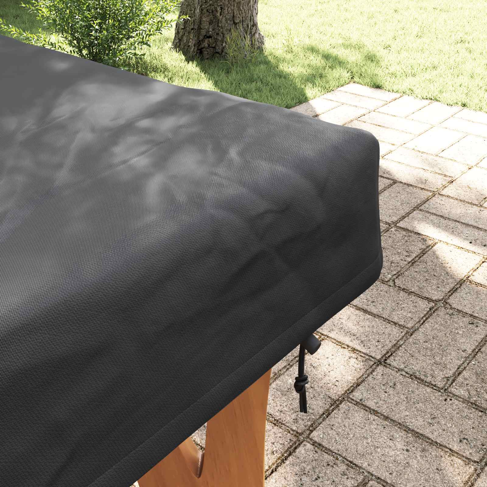 Pokrov za stol Jednobojno Crna 162 x 92 x 15 cm tkanina