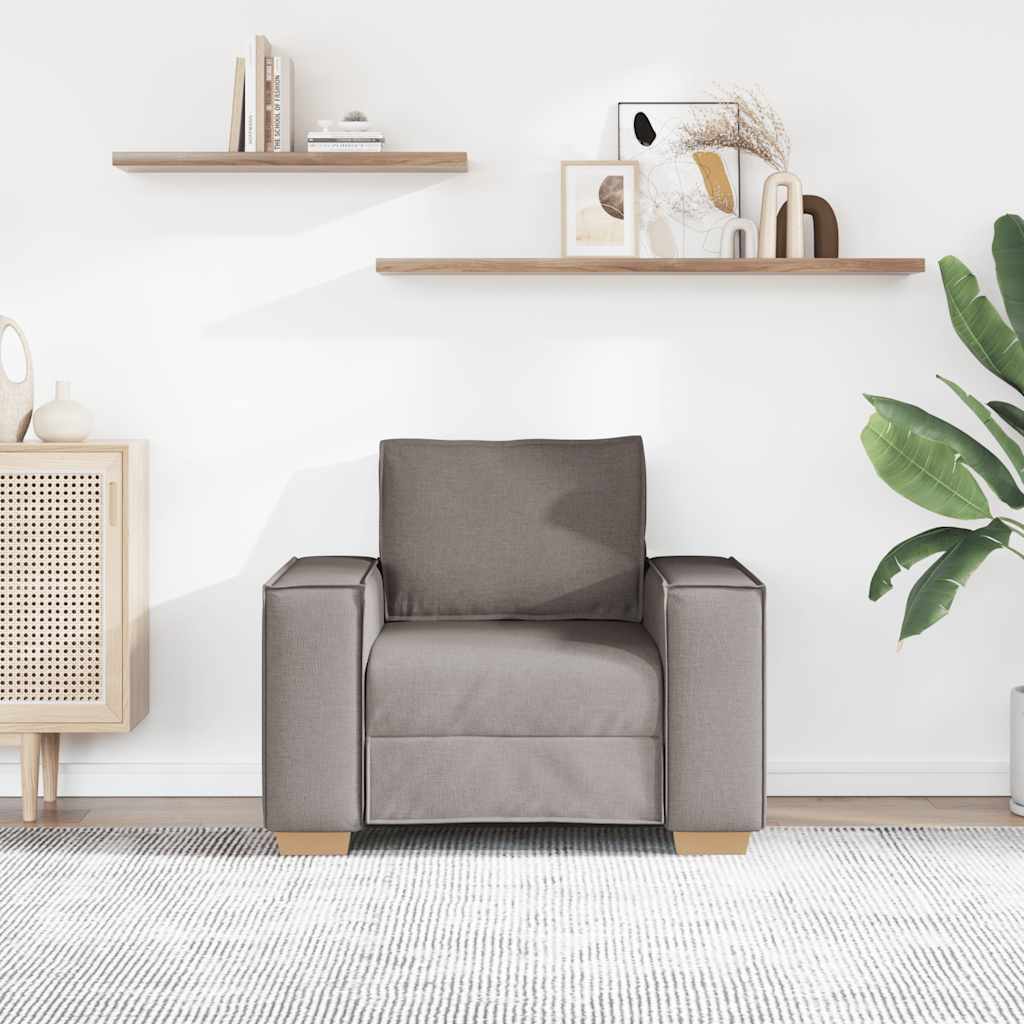 Sofa fotelja taupe 100x78x84 cm tkanina