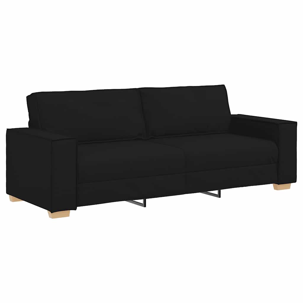 Trosjed Kauč Crni 220x78x84 cm Tkanina
