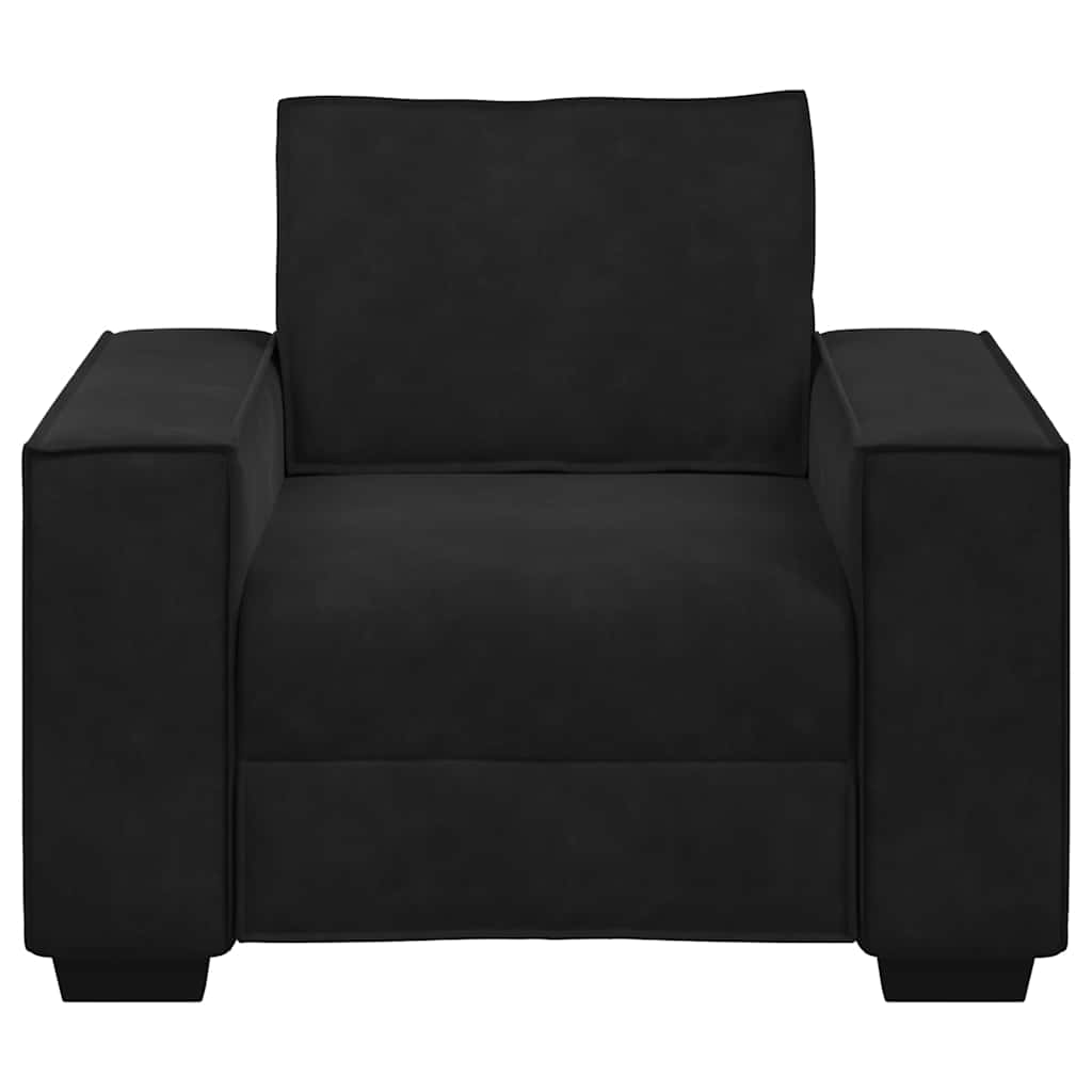 Sofa fotelja crna 100x78x84 cm baršun