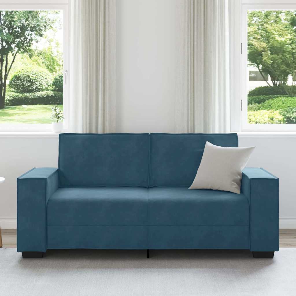 Dvosjed Plavi 180x78x84 cm Baršun