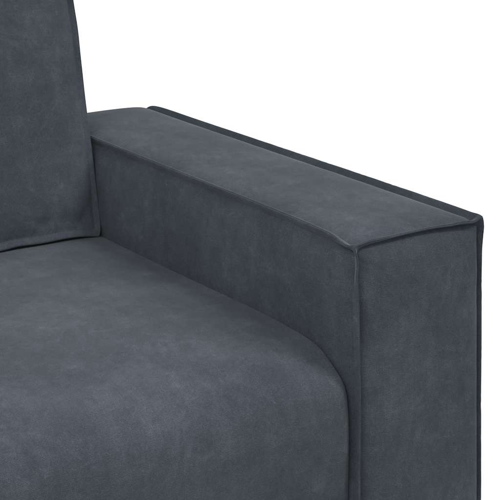 Trosjed Sofa Tamno siva 220x78x84 cm Baršun