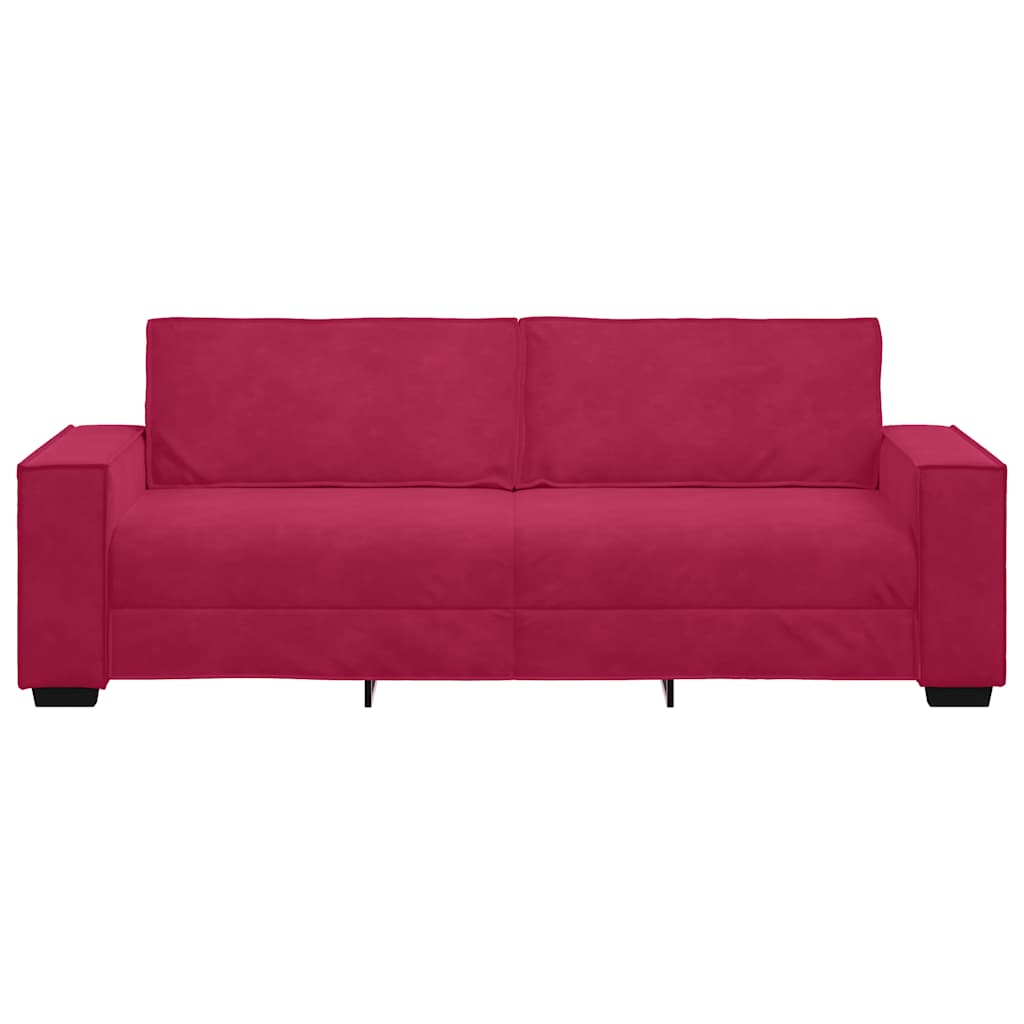 Trosjed Kauč Vinsko Crvena 220x78x84 cm Baršun