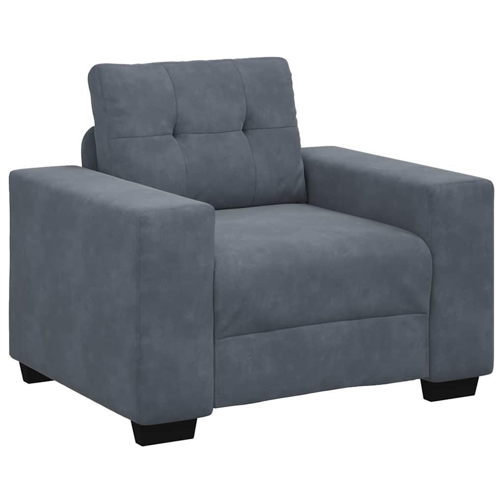 Sofa fotelja tamno siva 100x78x80 cm baršun
