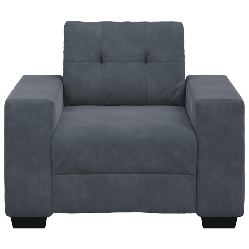 Sofa fotelja tamno siva 100x78x80 cm baršun
