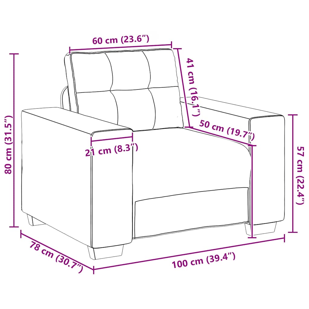 Sofa fotelja tamnozelena 100x78x80 cm baršun