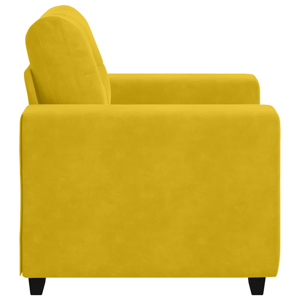 Sofa fotelja žuta 100x78x80 cm baršun
