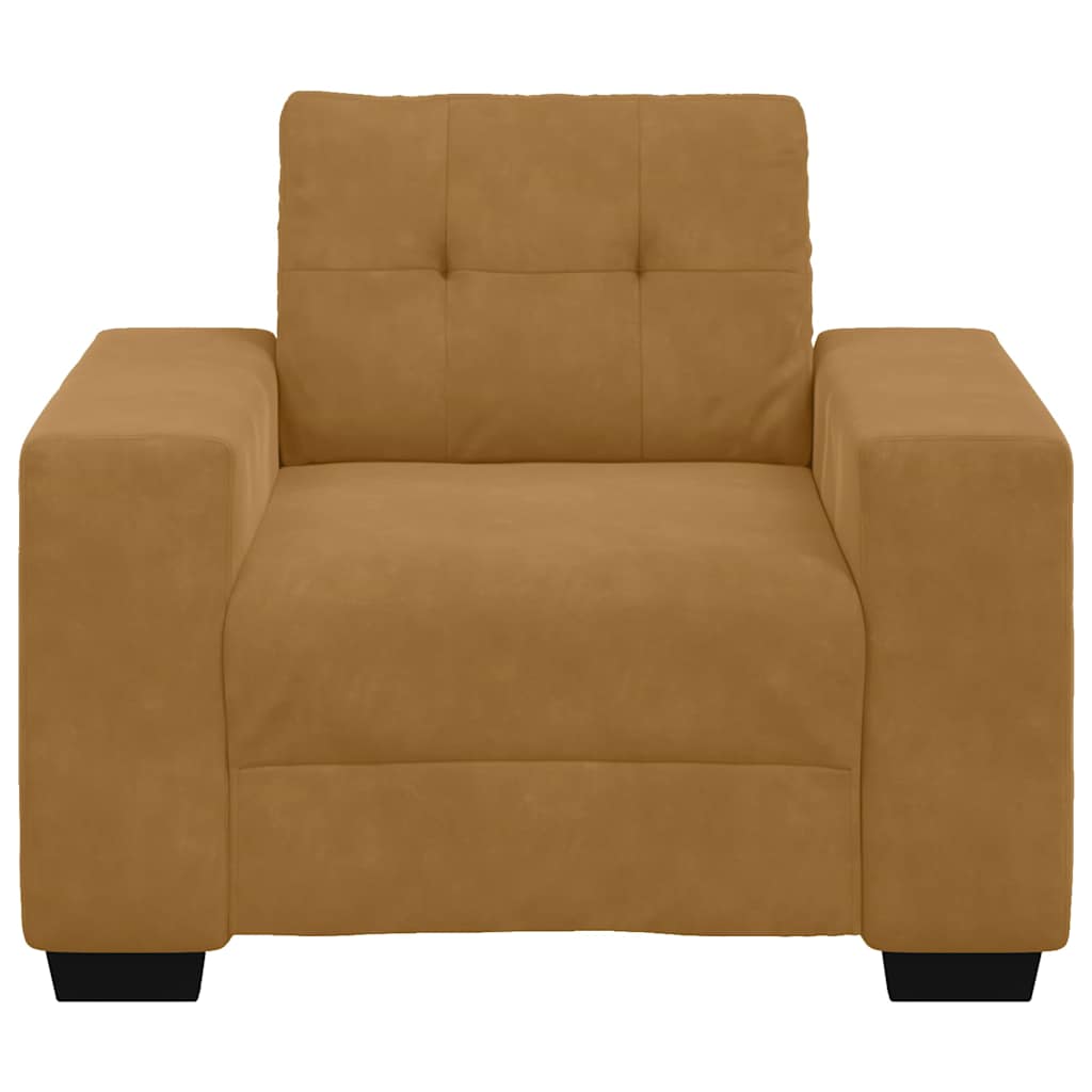 Sofa fotelja smeđa 100x78x80 cm baršun