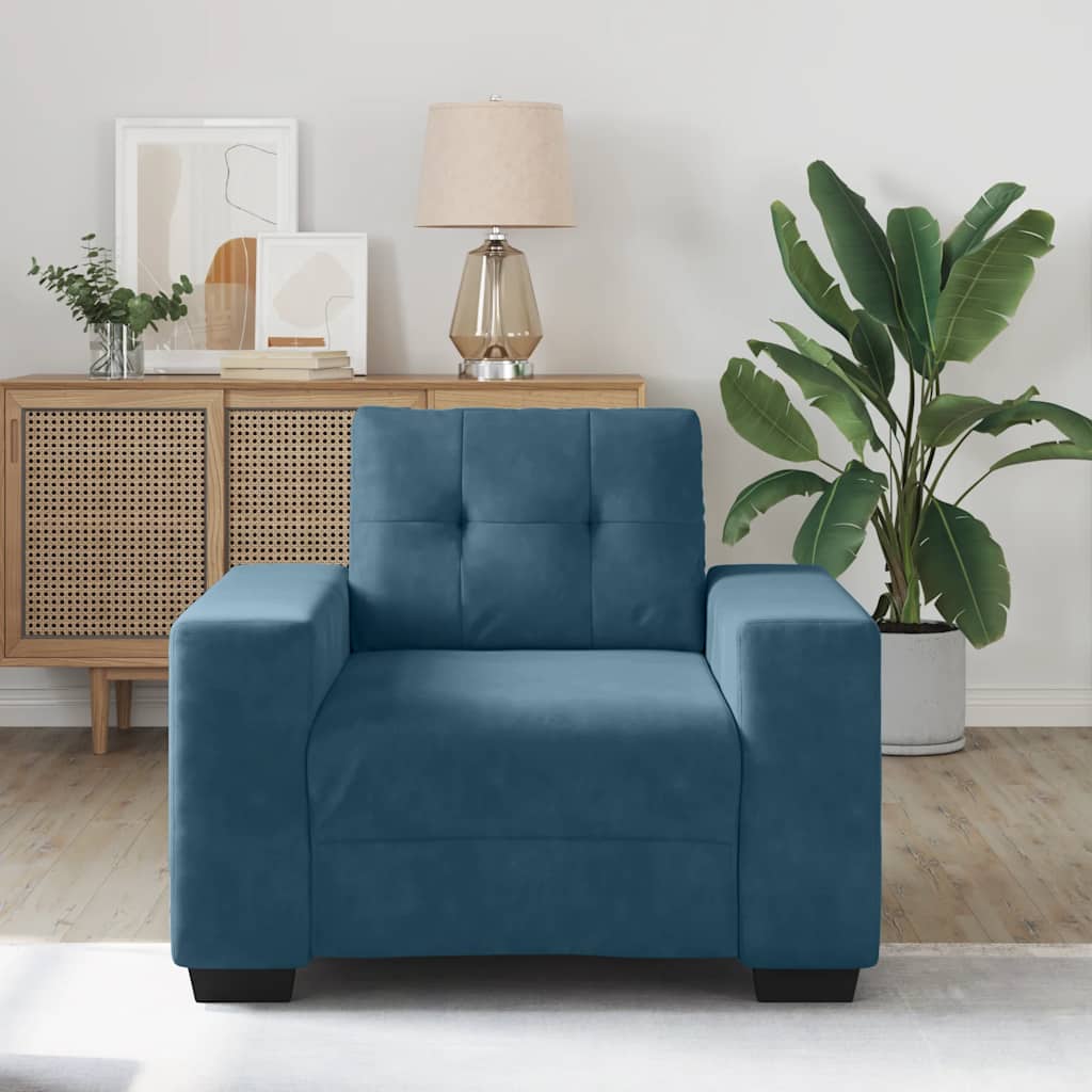Sofa fotelja plava 100x78x80 cm baršun