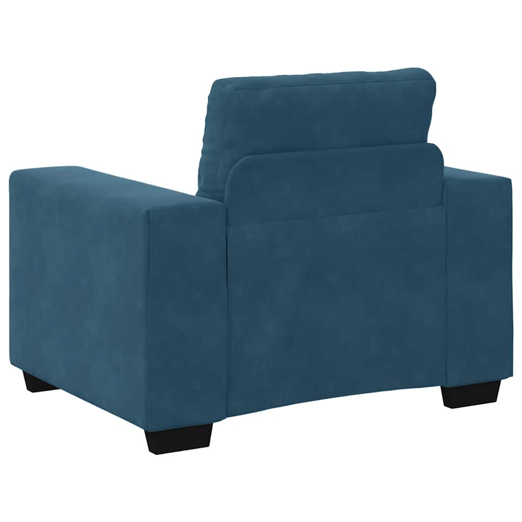 Sofa fotelja plava 100x78x80 cm baršun