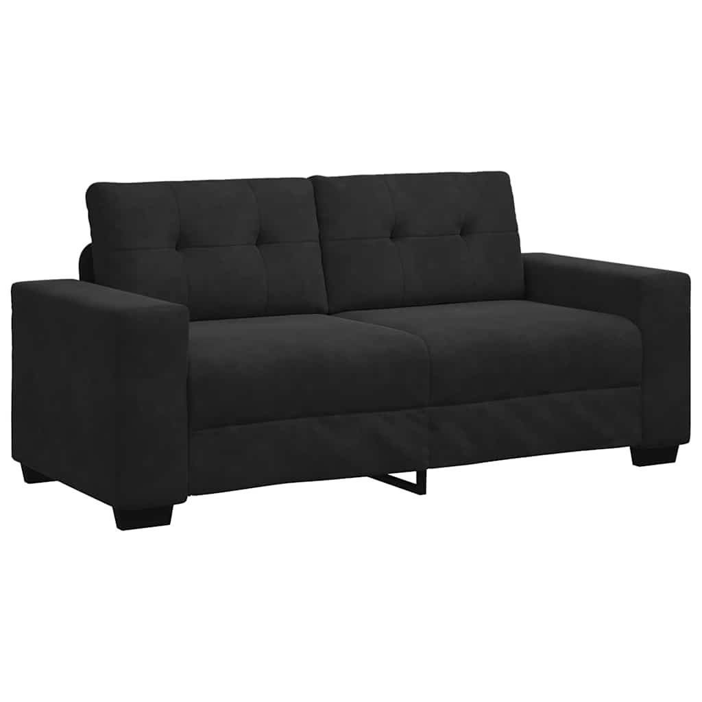 Dvosjed Crni 180x77x82 cm Baršun