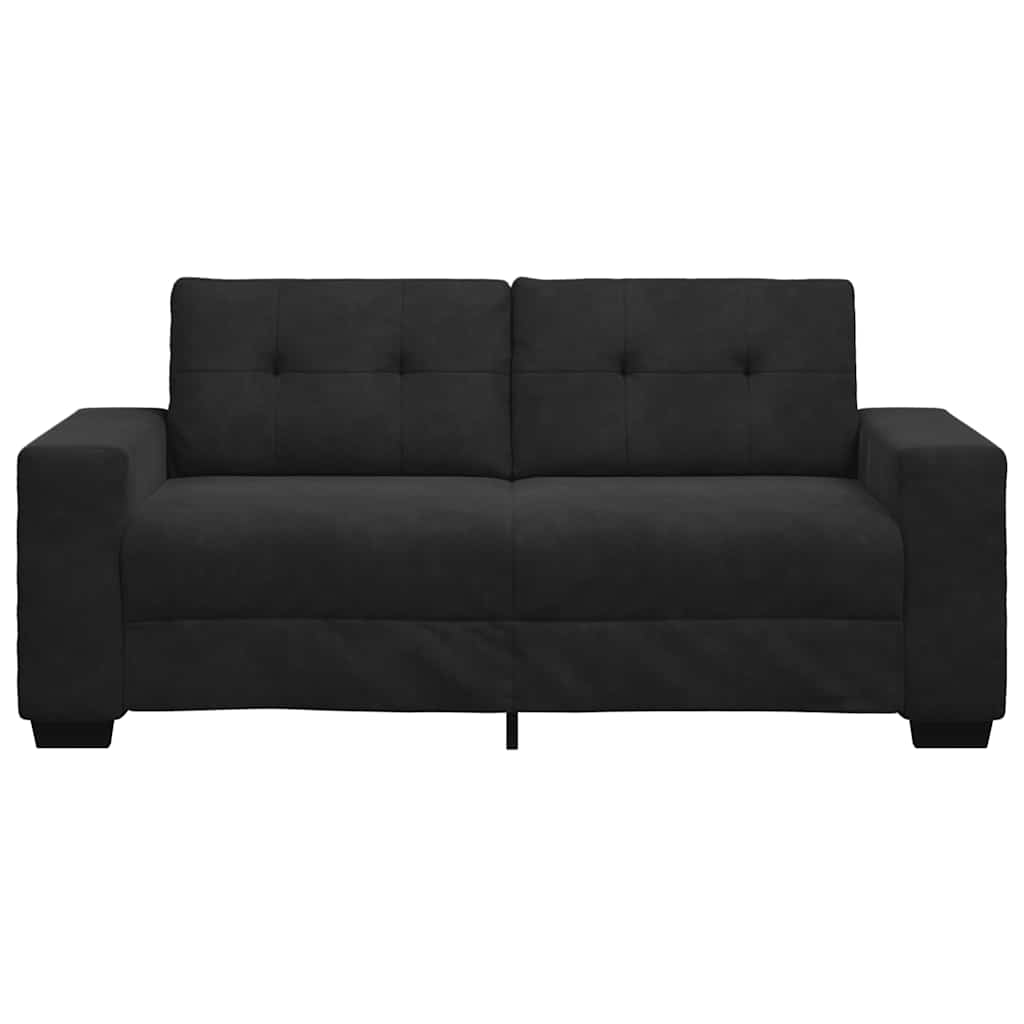 Dvosjed Crni 180x77x82 cm Baršun