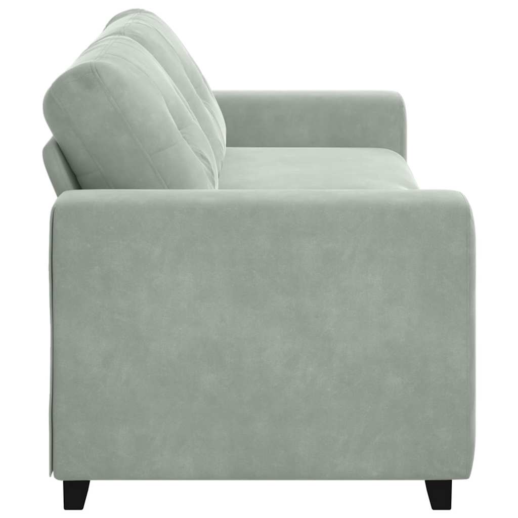 Trosjed Sofa Svijetlosiva 220x78x80 cm Baršun
