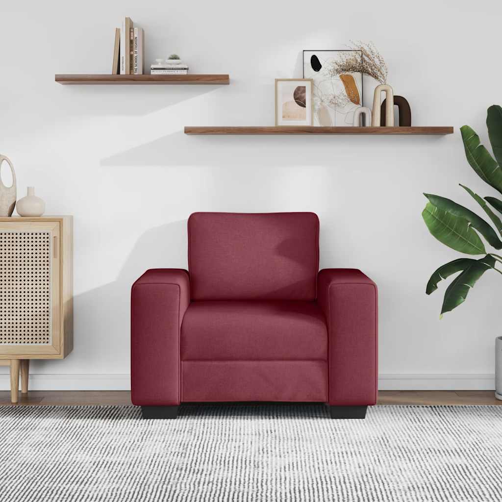 Sofa fotelja vino crvena 100x77x82 cm tkanina