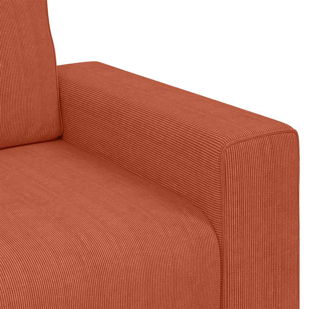 Sofa fotelja crveno narančasta 100x77x82 cm korduro tkanina