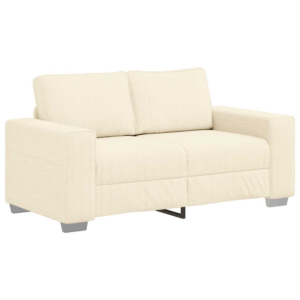 Dvosjed krem boje 160x77x82 cm korduro tkanina