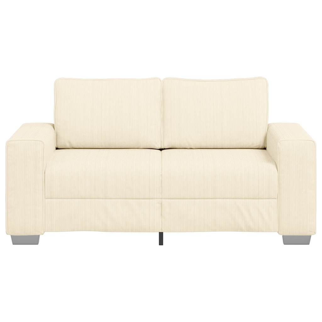 Dvosjed krem boje 160x77x82 cm korduro tkanina