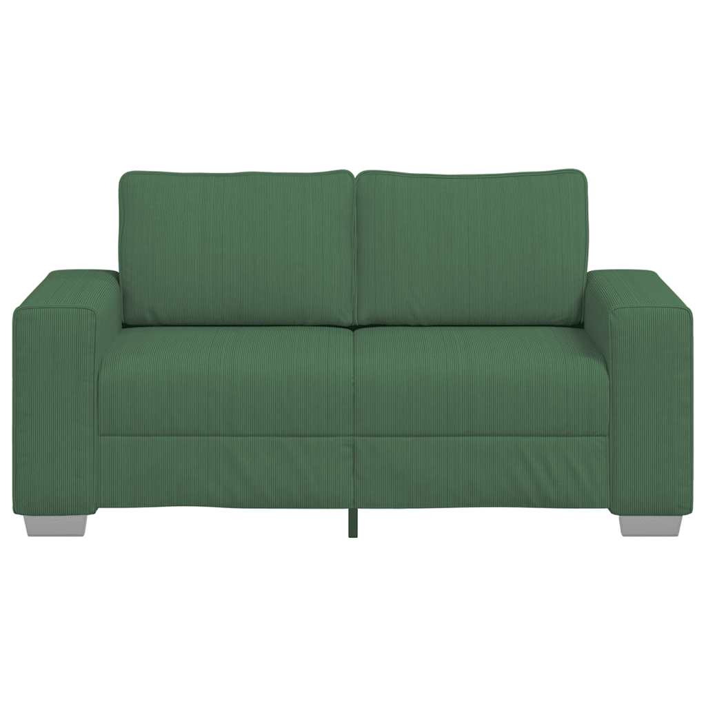 Dvosjed tamnozelene boje 160x77x82 cm korduro tkanine