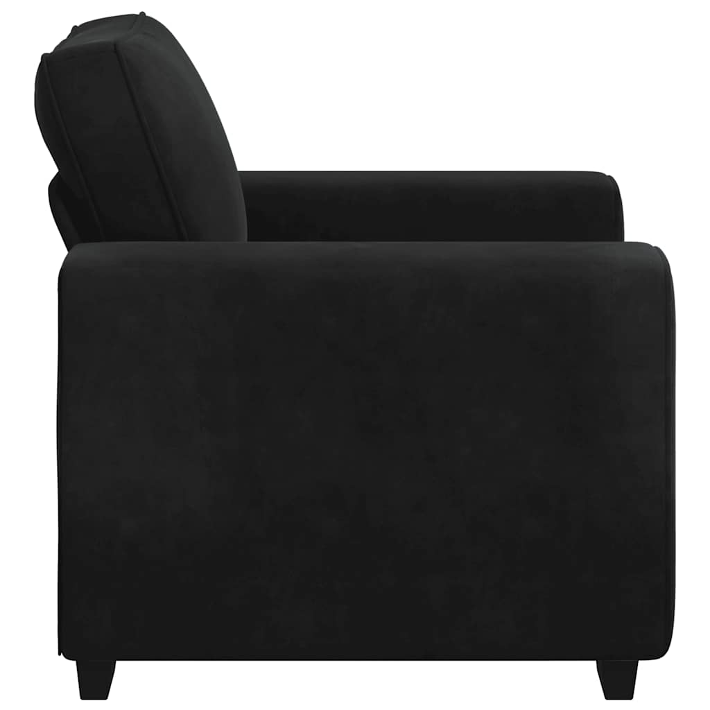 Sofa fotelja crna 100x77x82 cm baršun