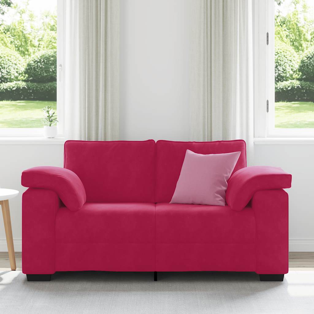 Dvosjed, sofa, vino crvena, 160x77x82 cm, baršun