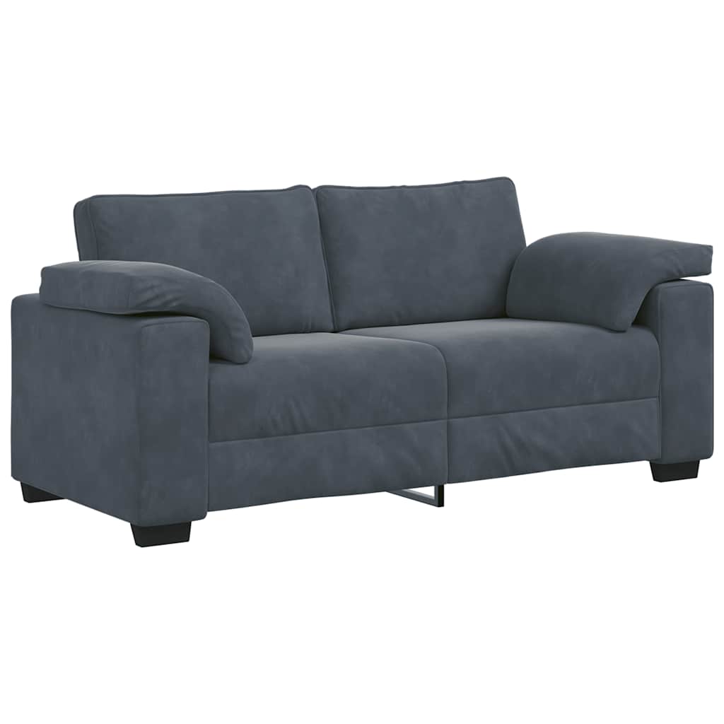 Dvosjed tamno sivi 180x77x82 cm baršun