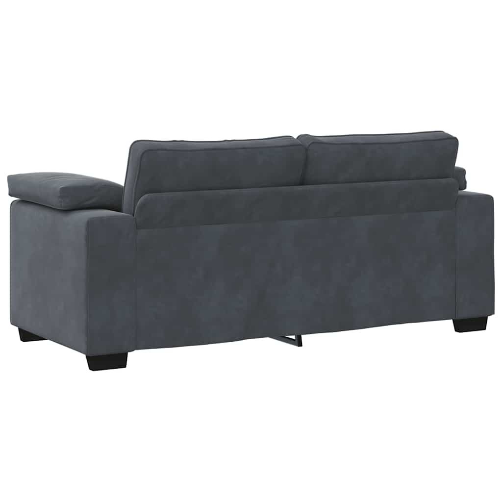 Dvosjed tamno sivi 180x77x82 cm baršun