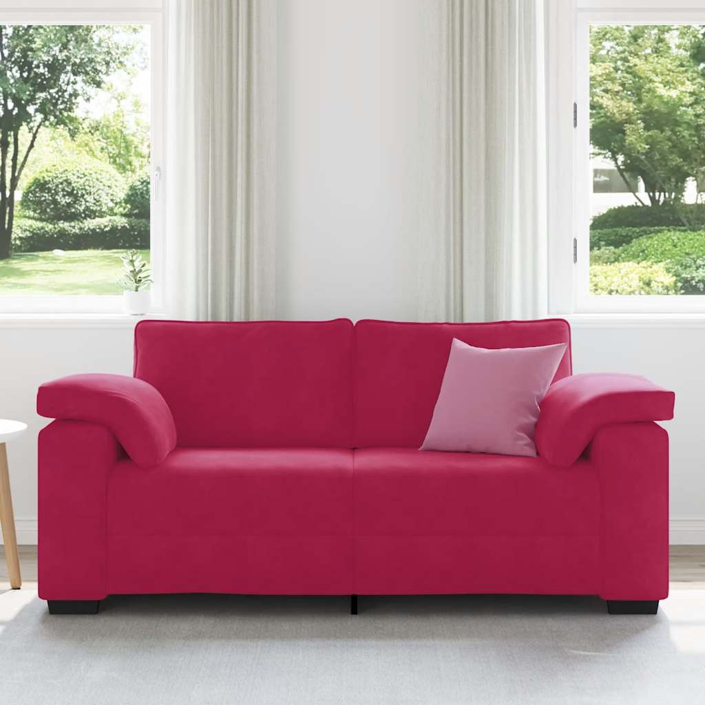 Dvosjed, sofa, vino crvena, 180x77x82 cm, baršun
