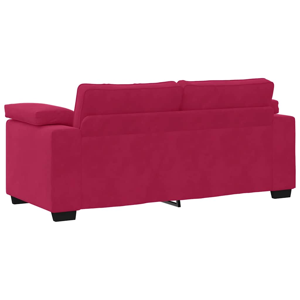 Dvosjed, sofa, vino crvena, 180x77x82 cm, baršun