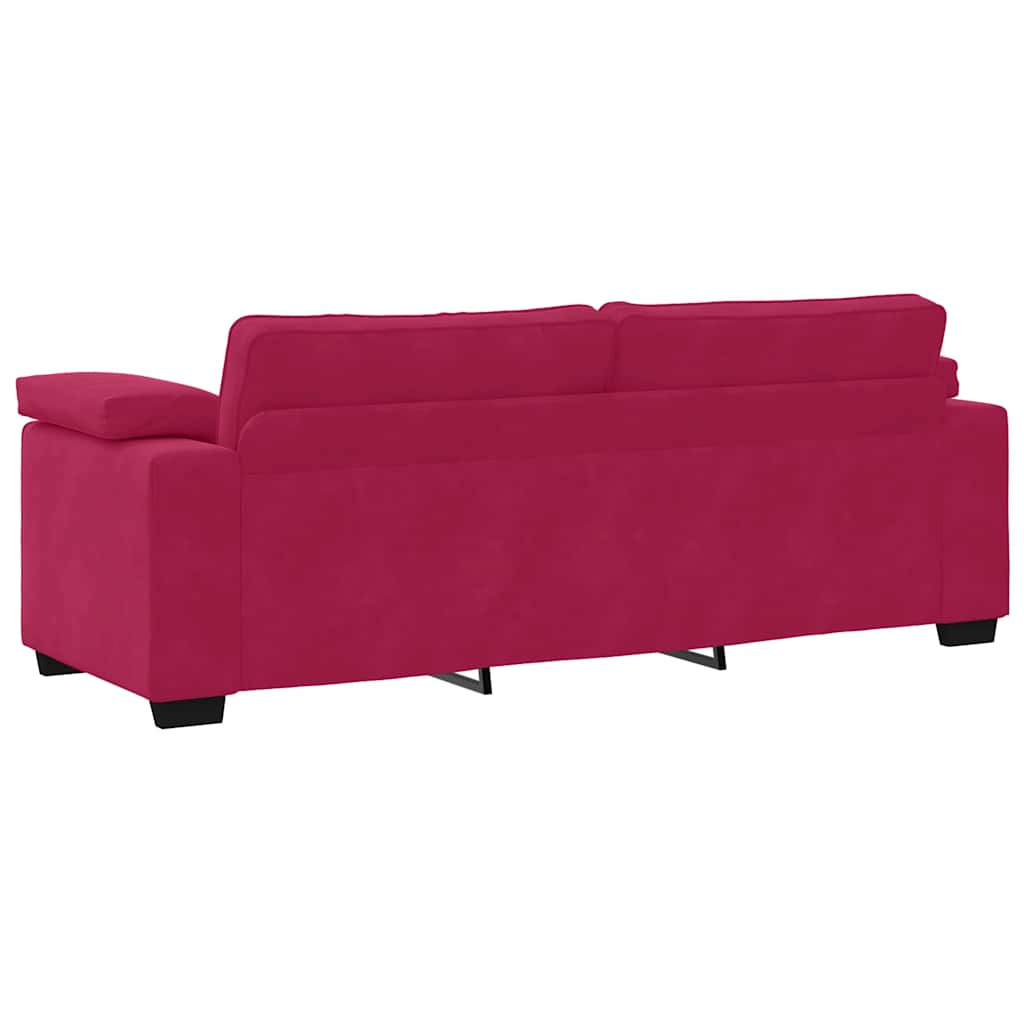 Trosjed Kauč Vinsko Crvena 220x77x82 cm Baršun