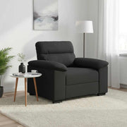 Sofa fotelja crna 100x81x84 cm tkanina
