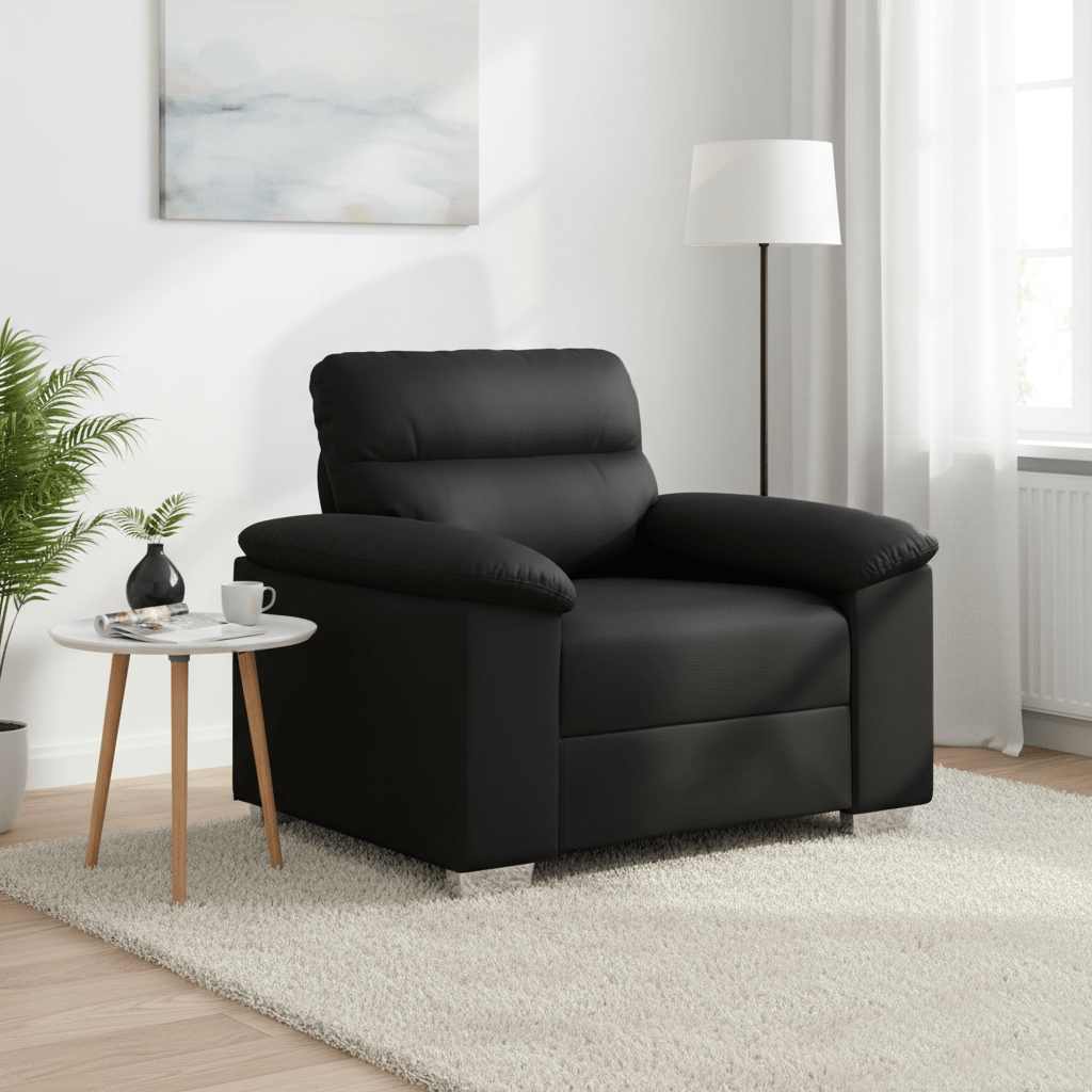 Sofa fotelja crna 100x81x84 cm umjetna koža
