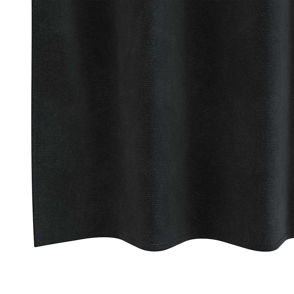 Zavjese za zamračivanje 2 pcs Crna 140 x 140 cm Baršun