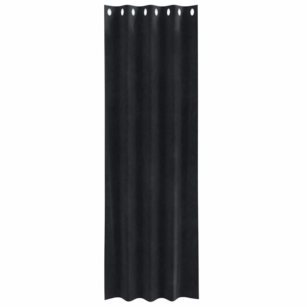 Zavjese za zamračivanje 2 pcs Crna 140 x 225 cm Baršun