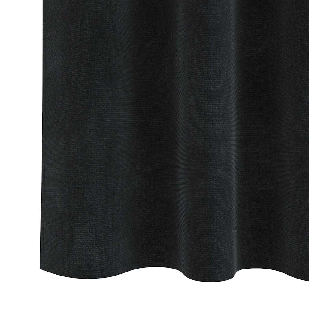 Zavjese za zamračivanje 2 pcs Crna 140 x 245 cm Baršun