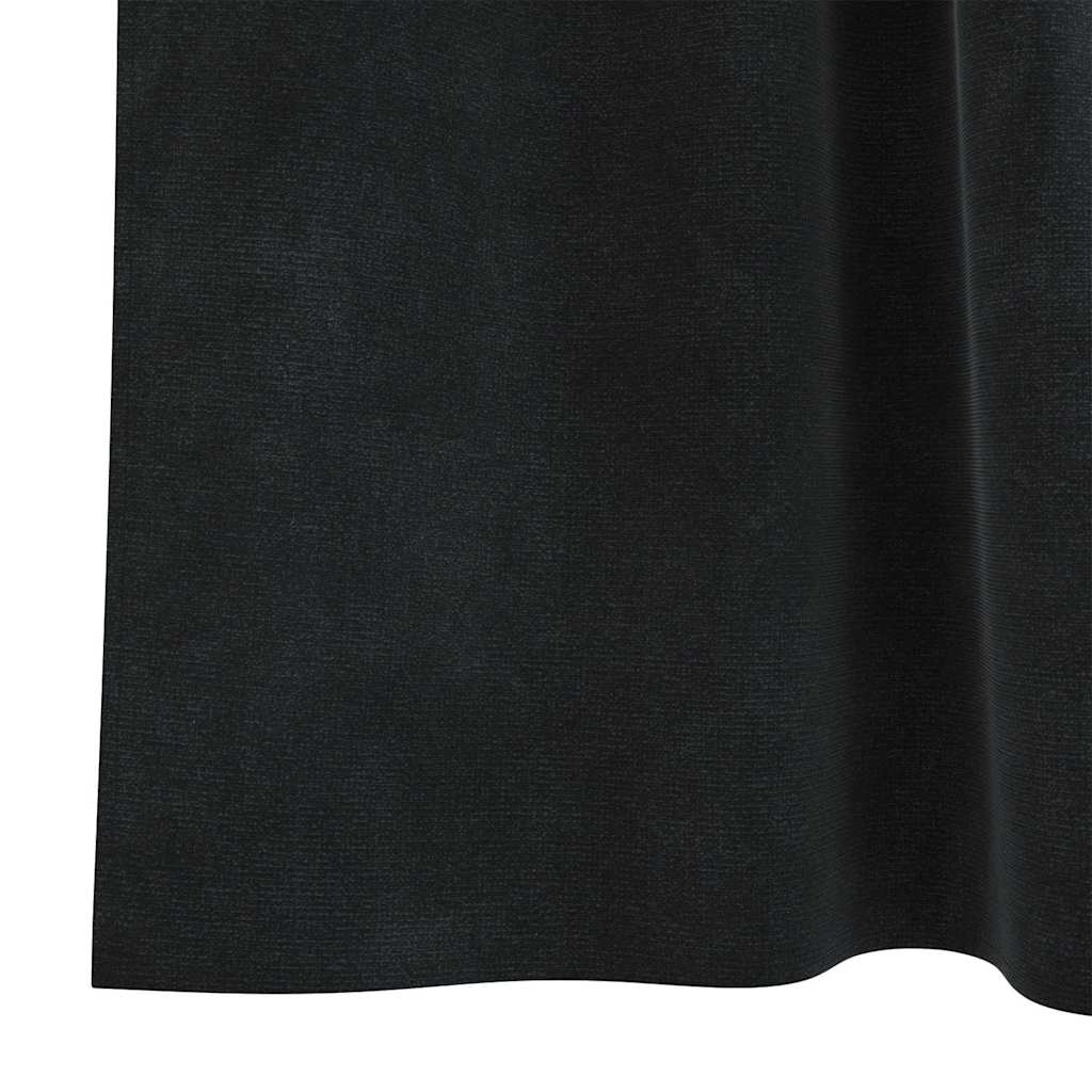 Zavjese za zamračivanje 2 kom. Crna 140 x 140 cm Baršun