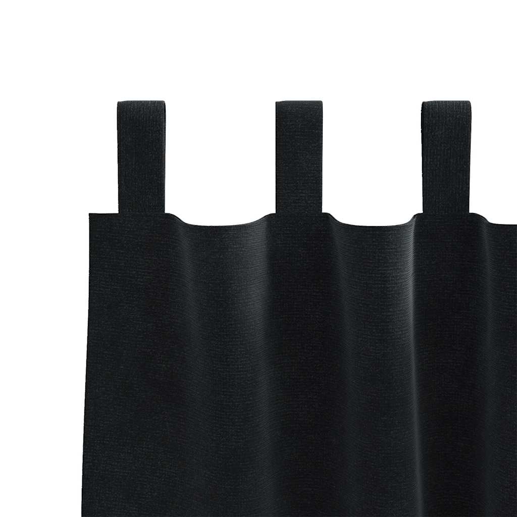 Zavjese za zamračivanje 2 pcs Crna 140 x 175 cm Baršun