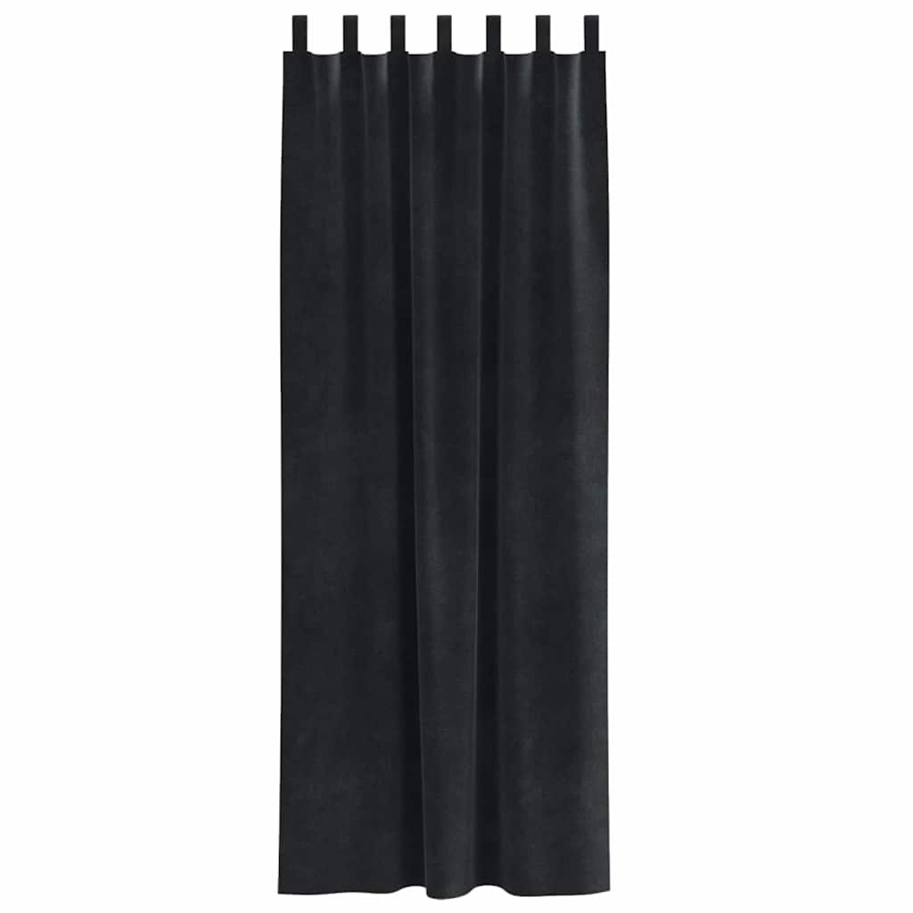 Zavjese za zamračivanje 2 kom. Crna 140 x 260 cm Baršun
