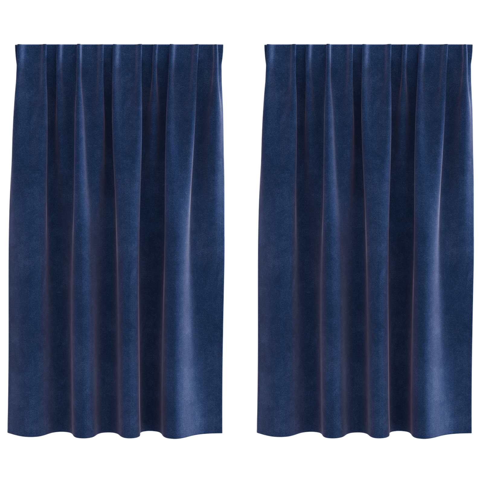 Zavjese za zamračivanje 2 pcs Tamno plava 140 x 175 cm Baršun