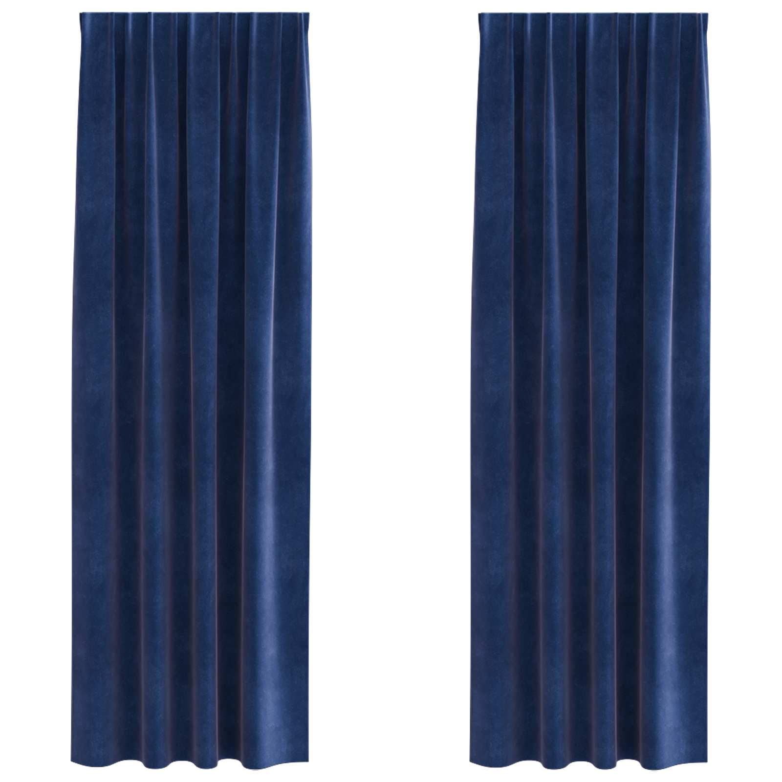 Zavjese za zamračivanje 2 pcs Tamno plava 140 x 225 cm Baršun