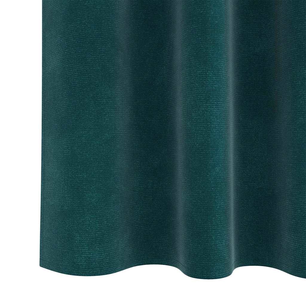 Zavjese za zamračivanje 2 pcs Tamnozelena 140 x 225 cm Baršun