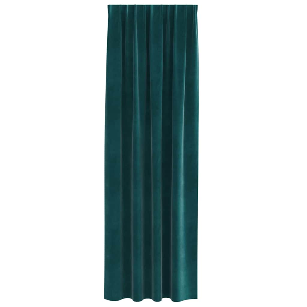 Zavjese za zamračivanje 2 pcs Tamnozelena 140 x 245 cm Baršun